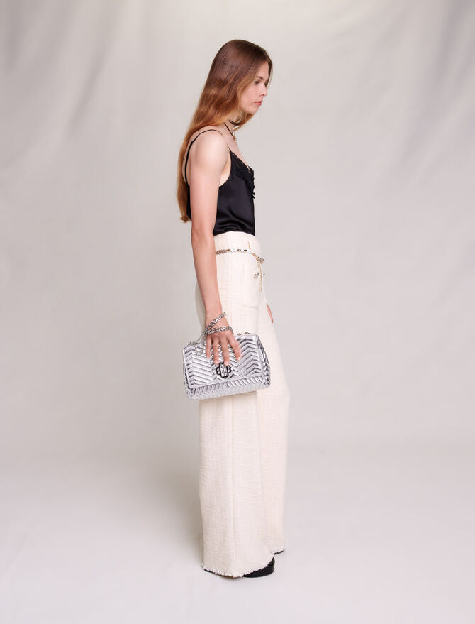 Pantalón holgado de tweed