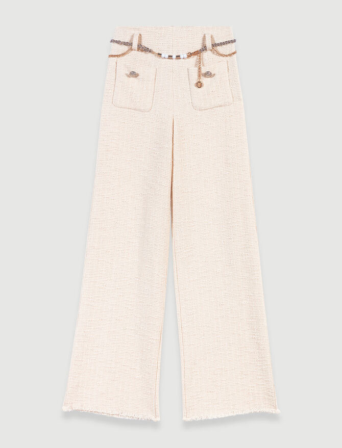 Pantalón holgado de tweed