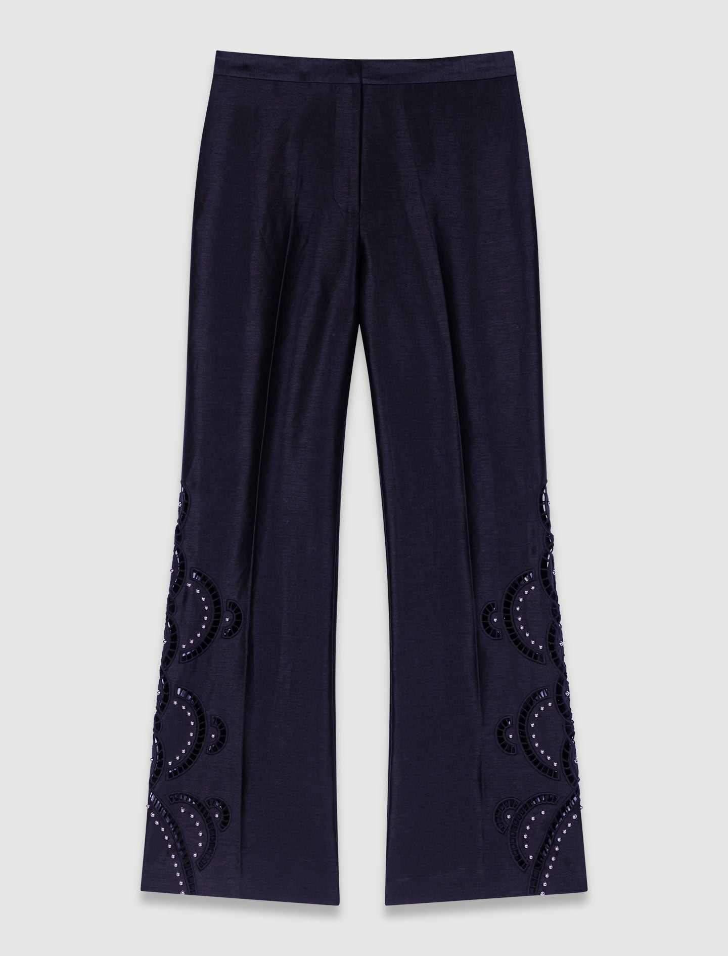 Pantalón acampanado calado