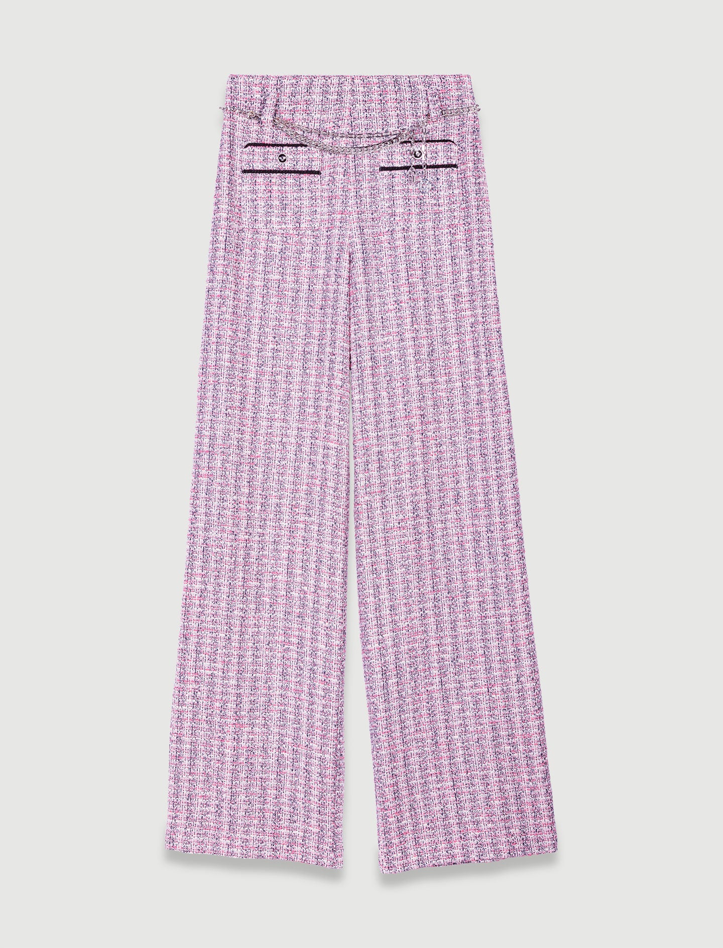 Pantalón ancho de tweed