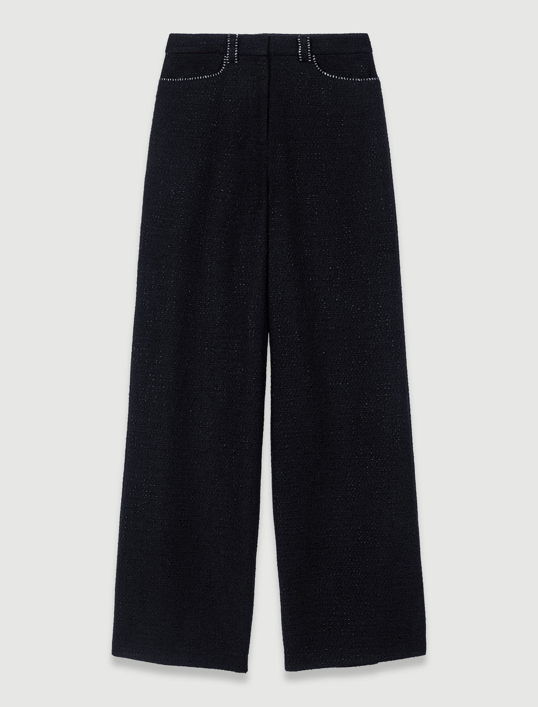 Pantalón ancho de tweed