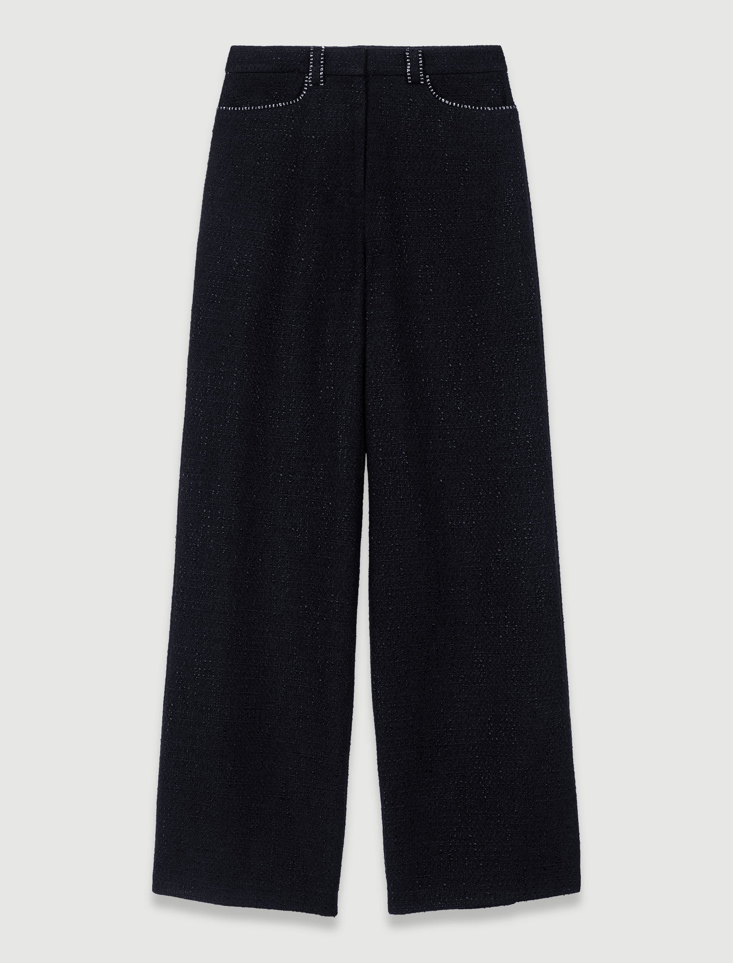 Pantalón ancho de tweed