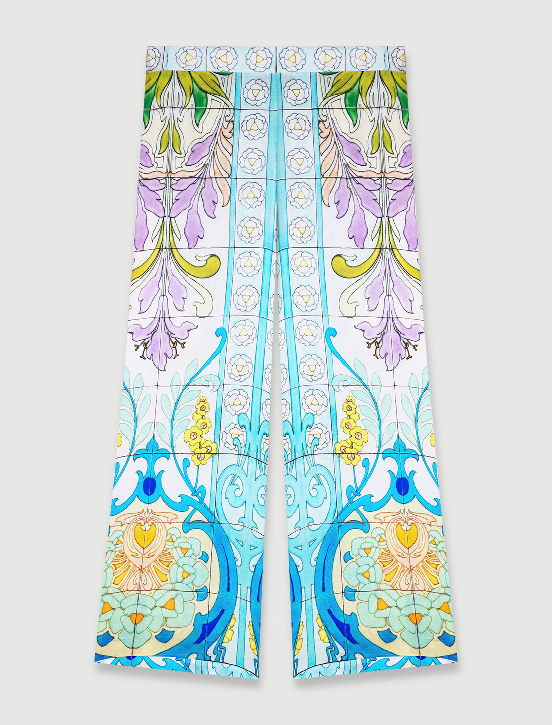 Pantalón satinado estampado