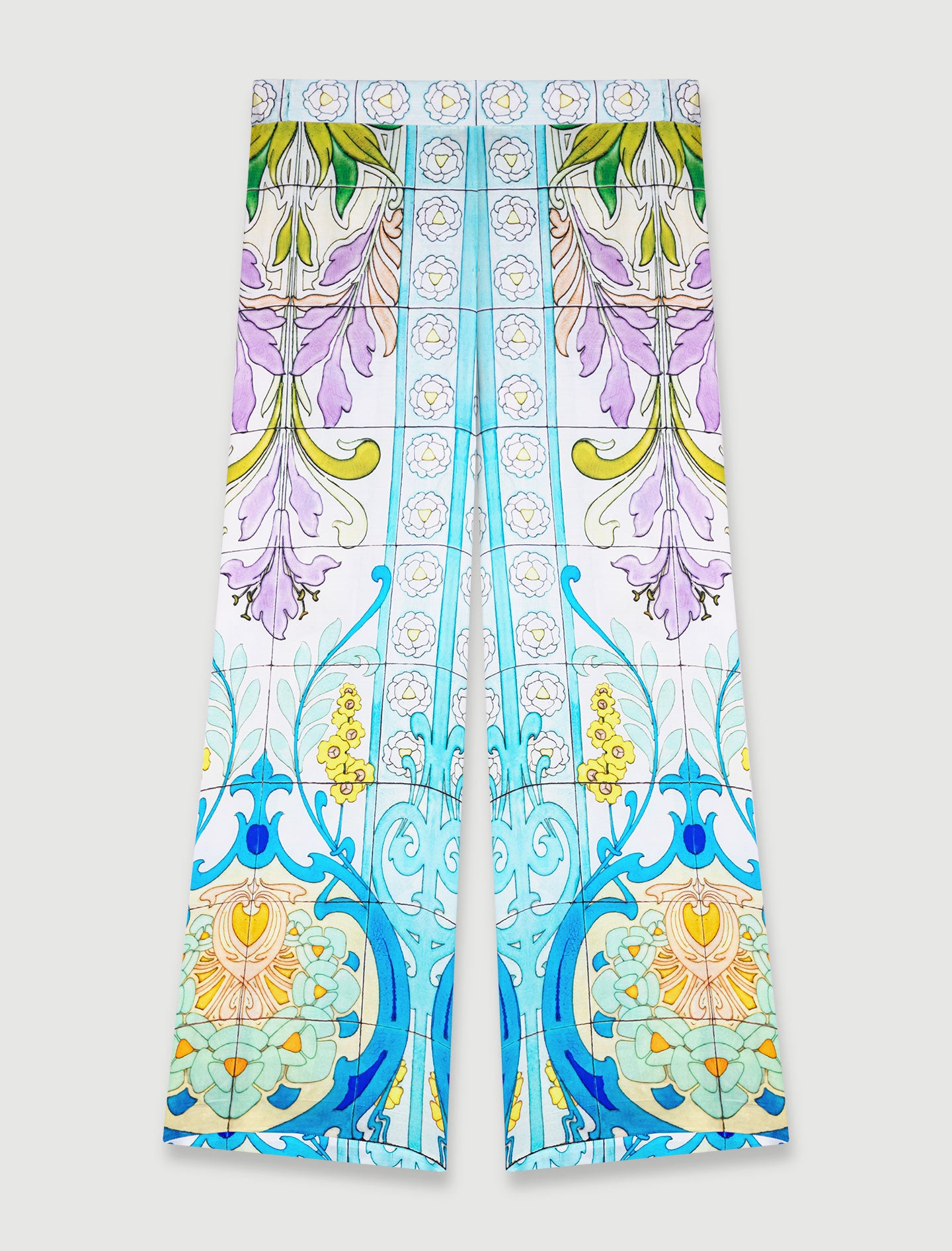 Pantalón satinado estampado