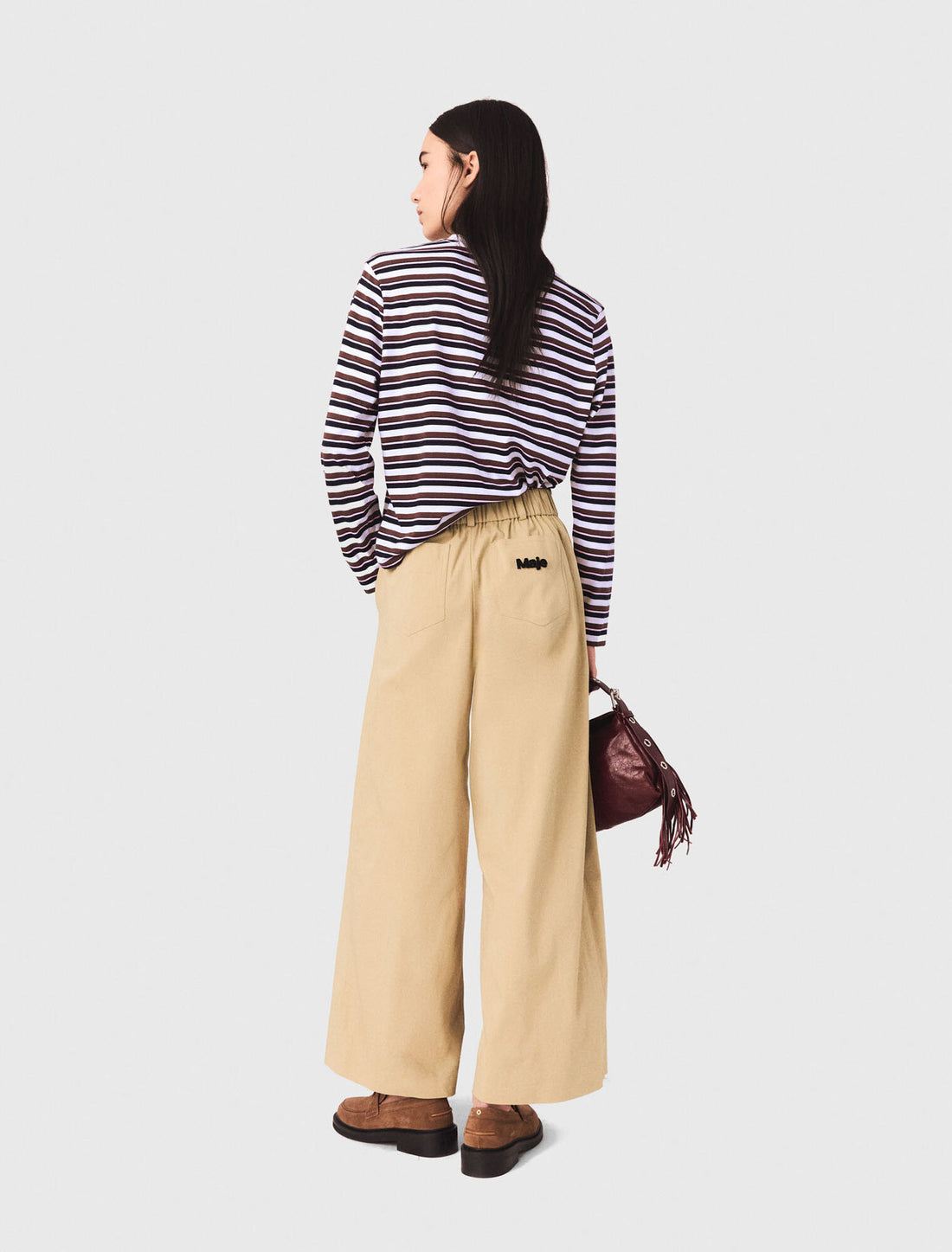 Pantalón ancho de algodón
