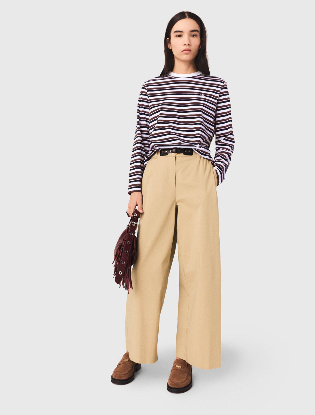Pantalón ancho de algodón