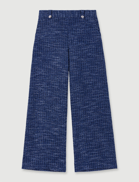 Pantalón ancho de tweed