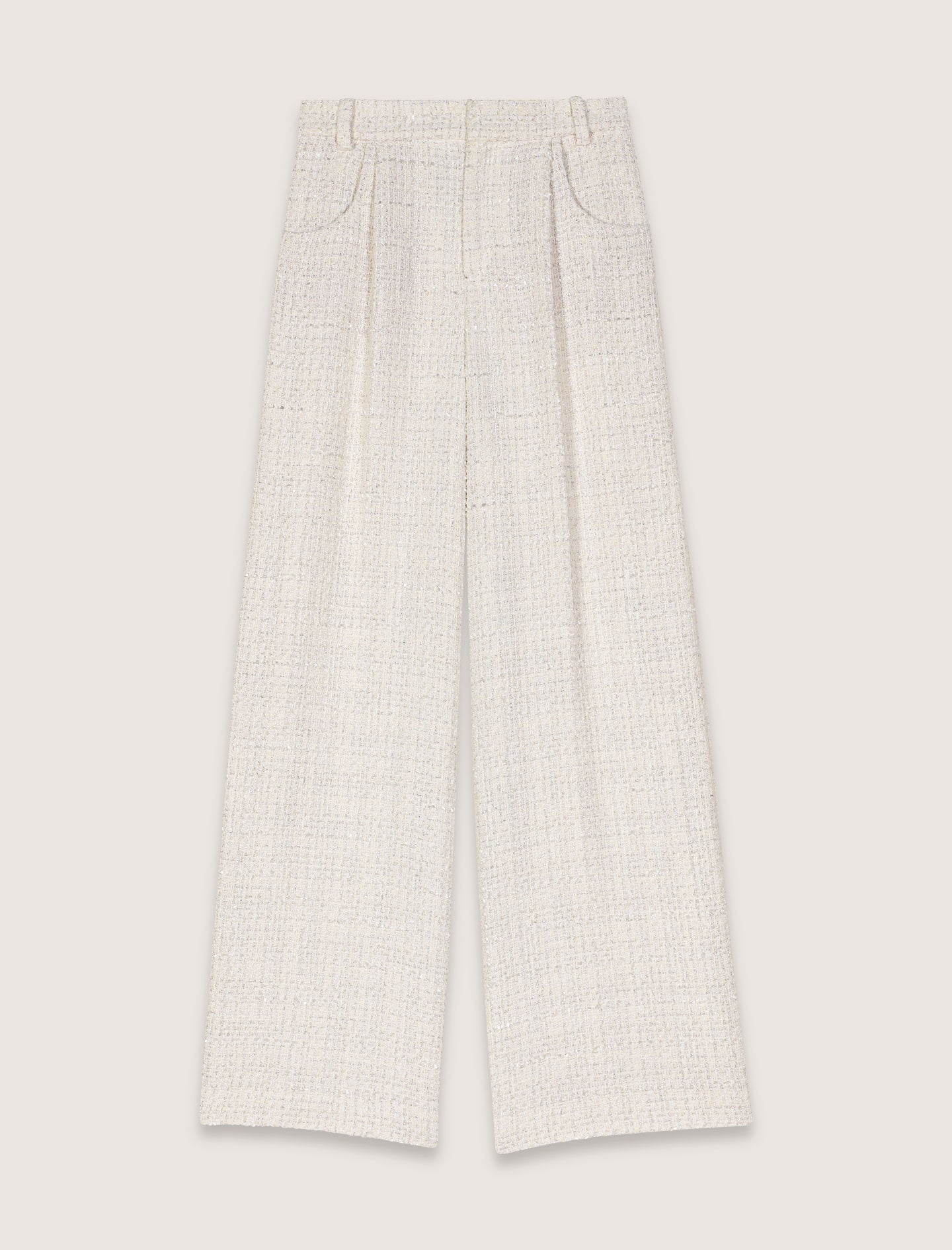 Pantalón ancho de tweed