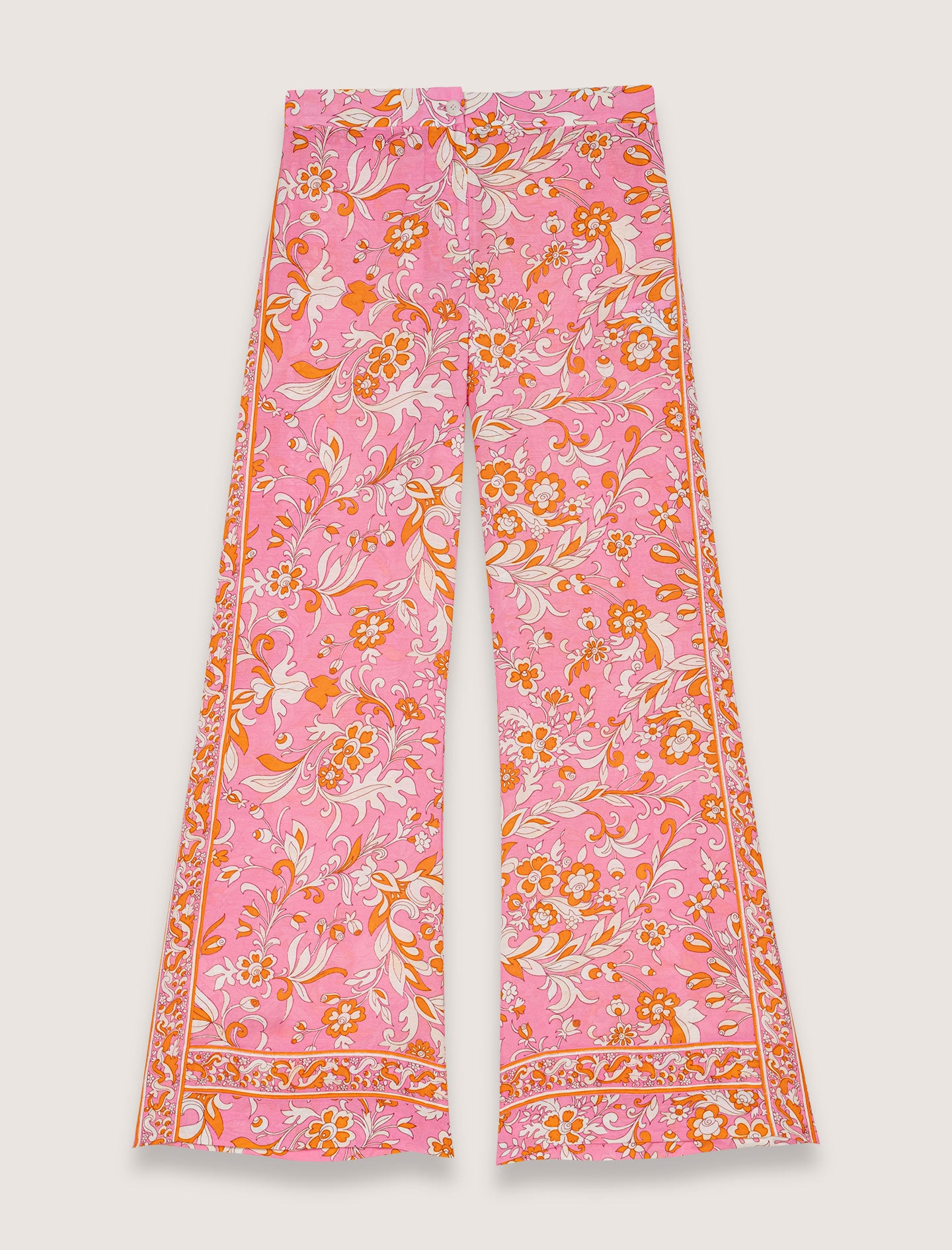 Pantalón de lino estampado