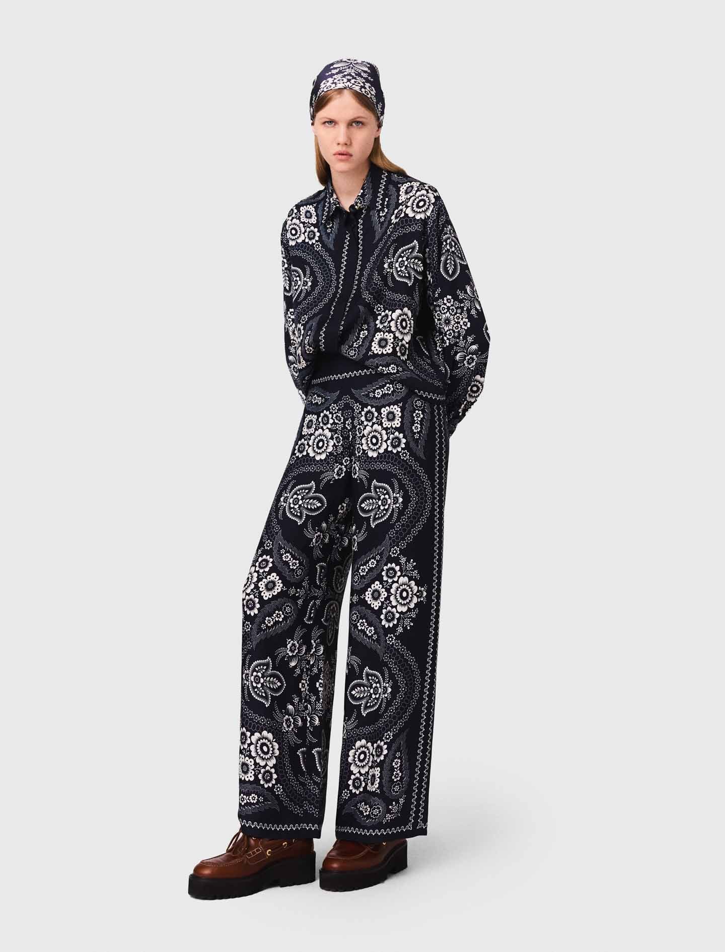 Pantalón fluido estampado