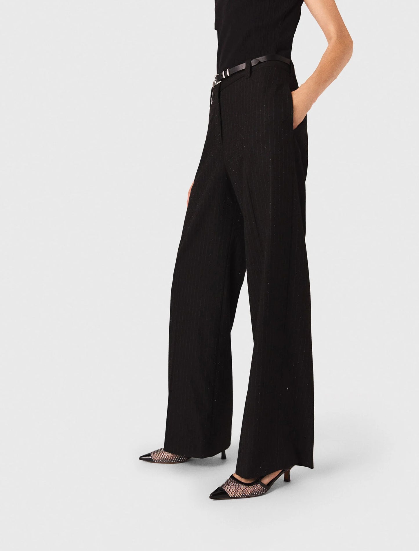 Pantalón de traje con strass