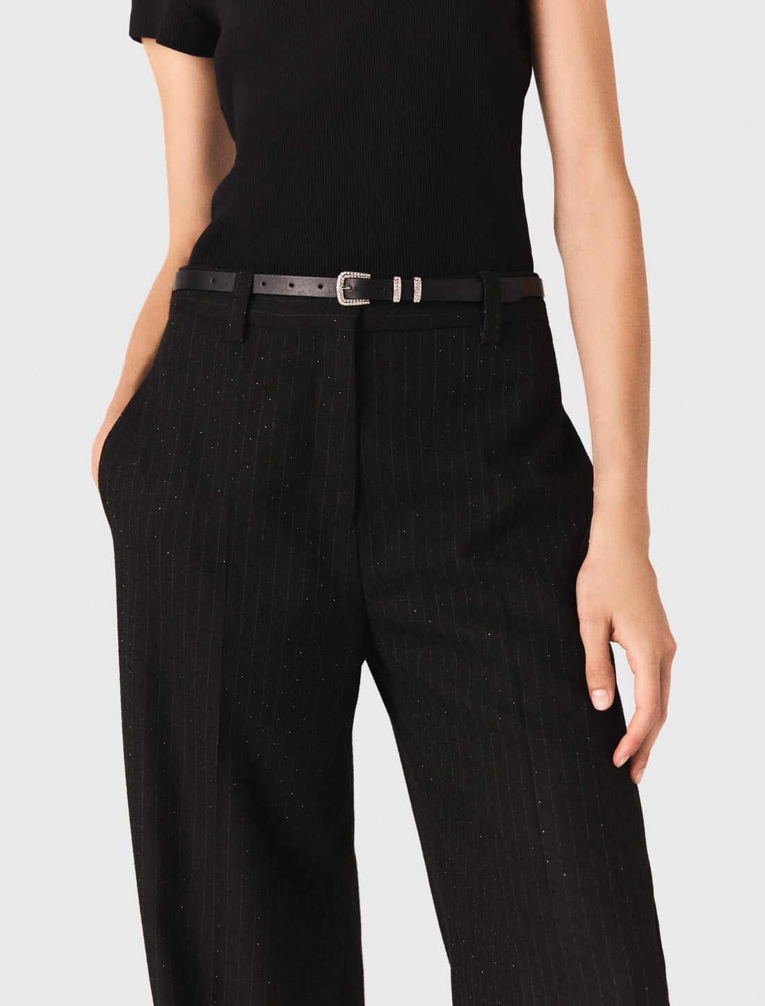 Pantalón de traje con strass