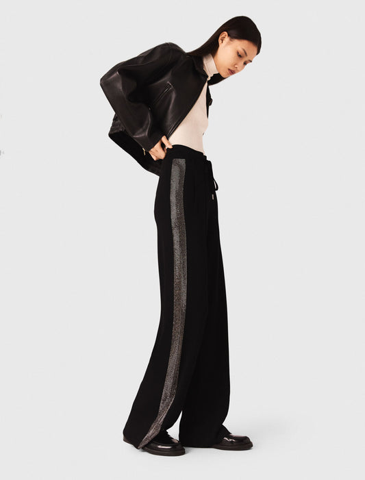Pantalón con banda de strass