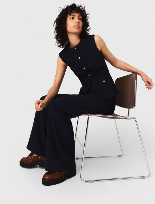 Pantalón recto de tweed