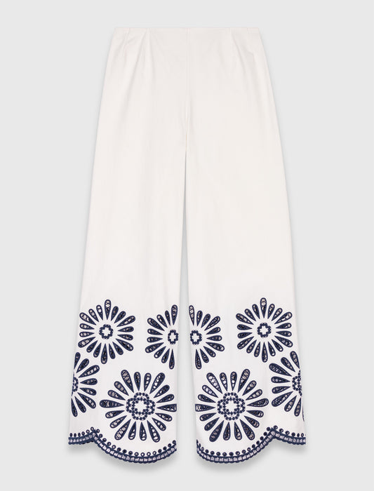 Pantalones Fluidos Blancos