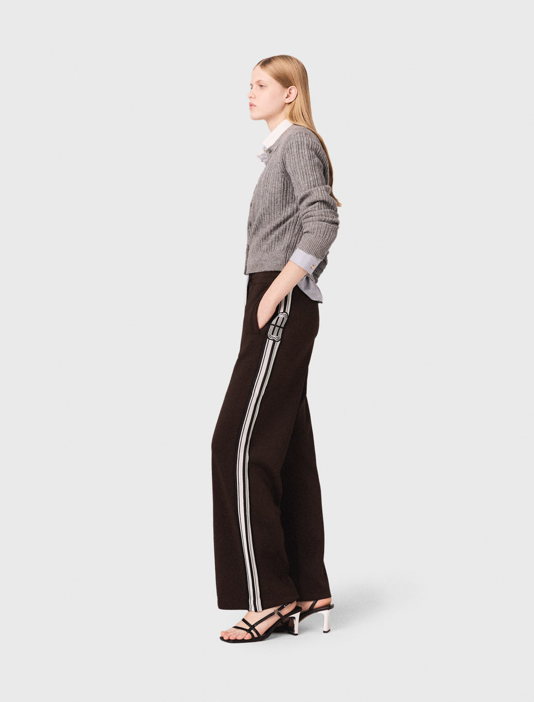 Pantalón con bandas rectas