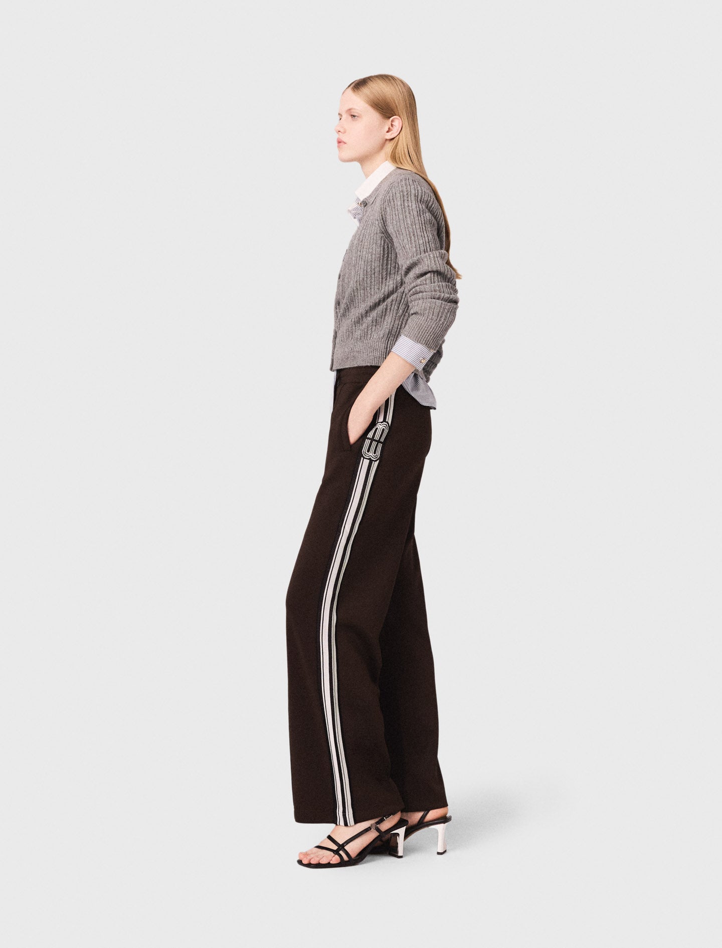 Pantalón con bandas rectas