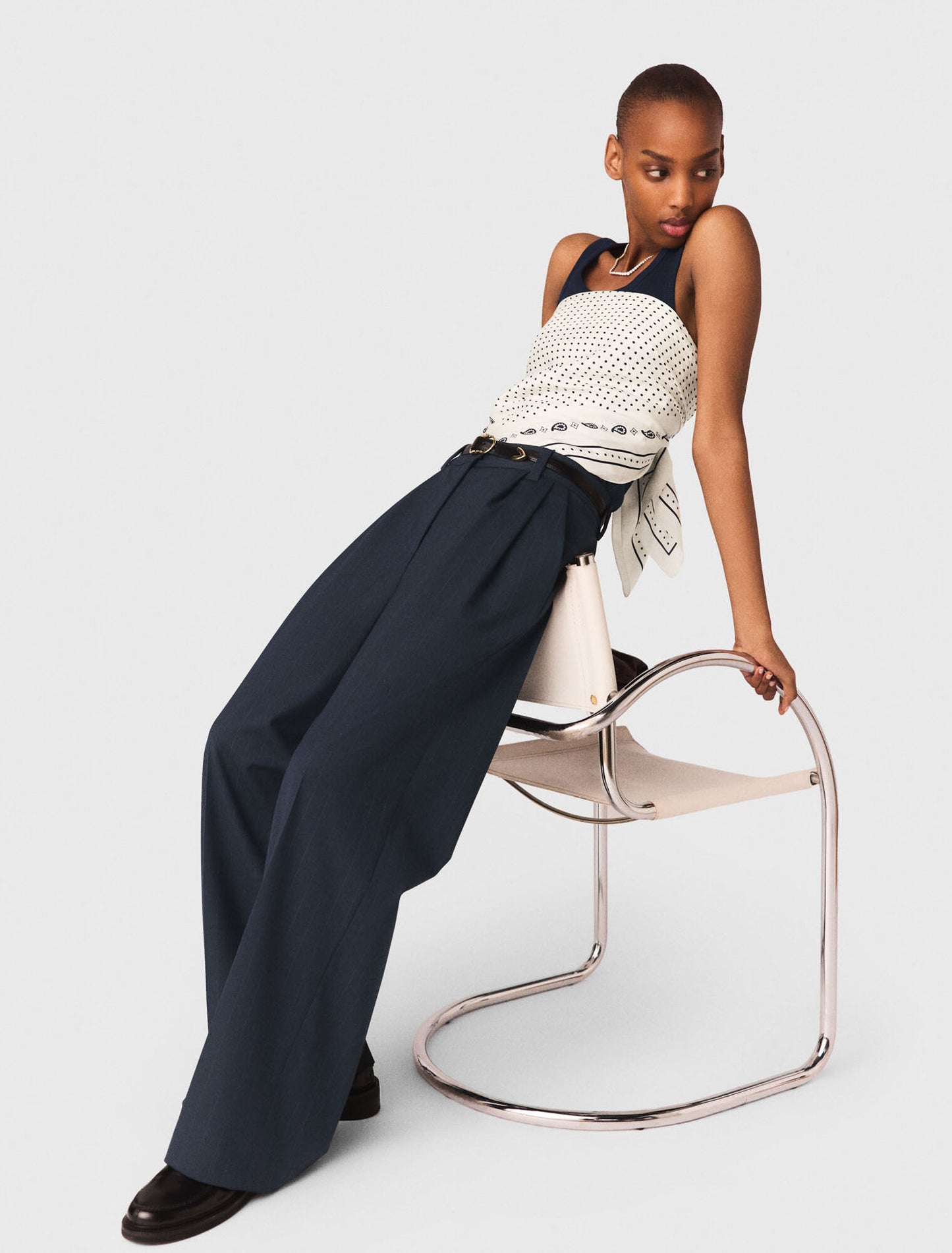 Pantalón sastre a rayas