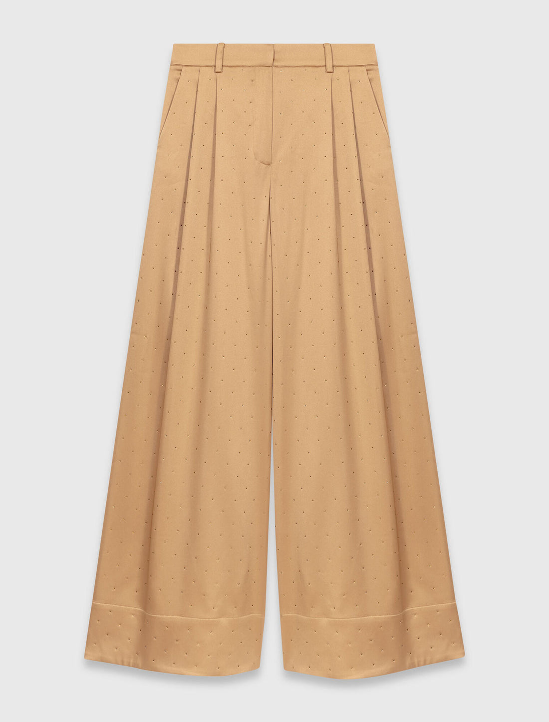 Pantalón satinado con strass