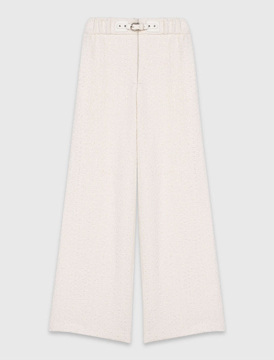 Pantalón ancho de tweed