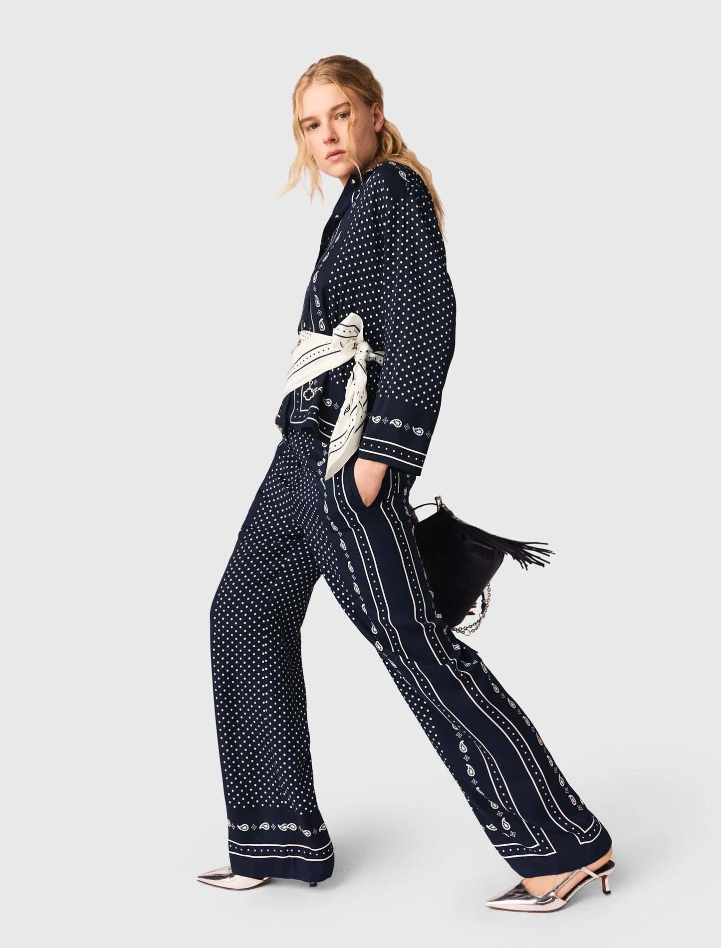 Pantalón fluido estampado