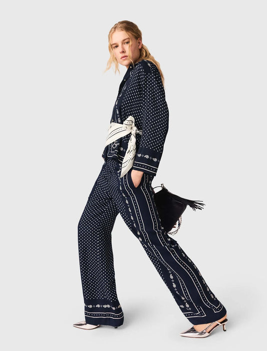 Pantalón fluido estampado