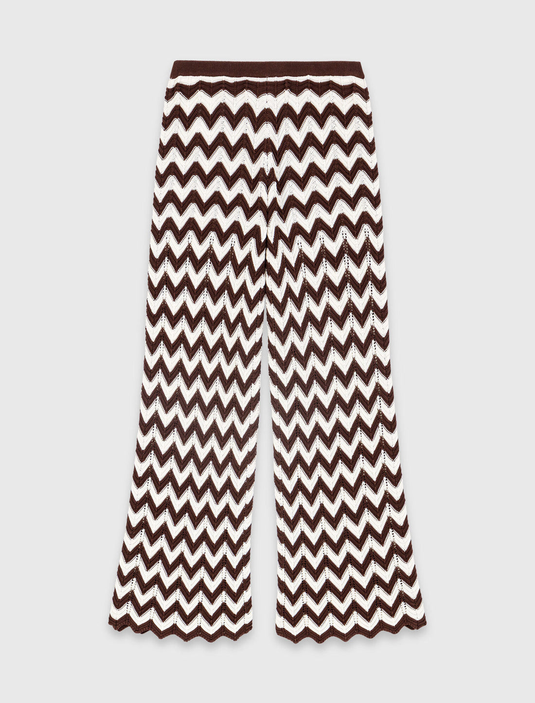Pantalón crochet estampado zigzag