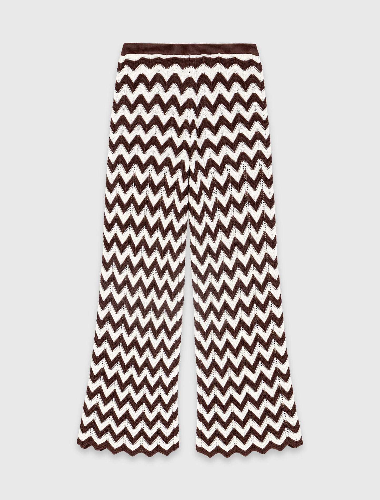 Pantalón crochet estampado zigzag