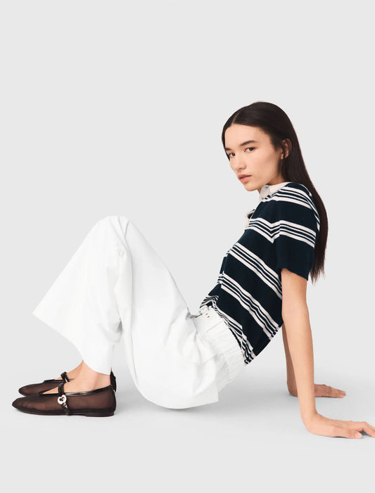 Pantalón ancho de algodón