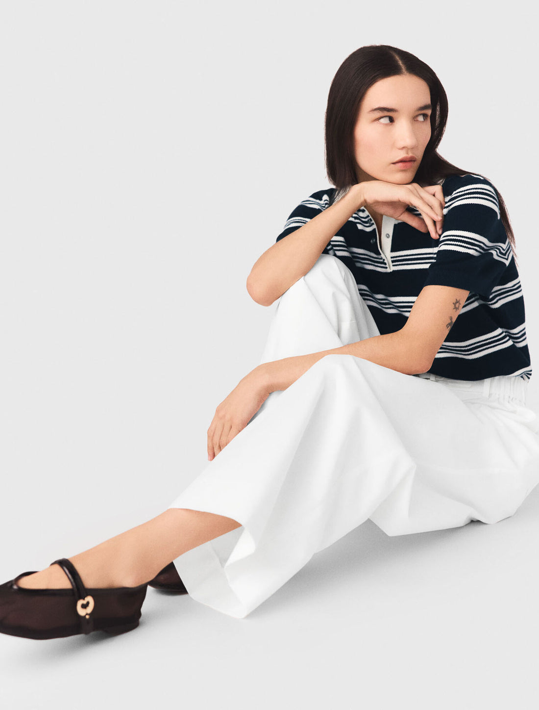 Pantalón ancho de algodón