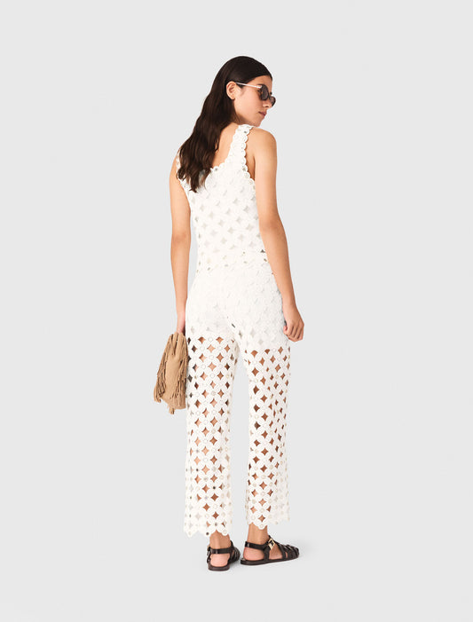 Pantalón de ganchillo con espejos