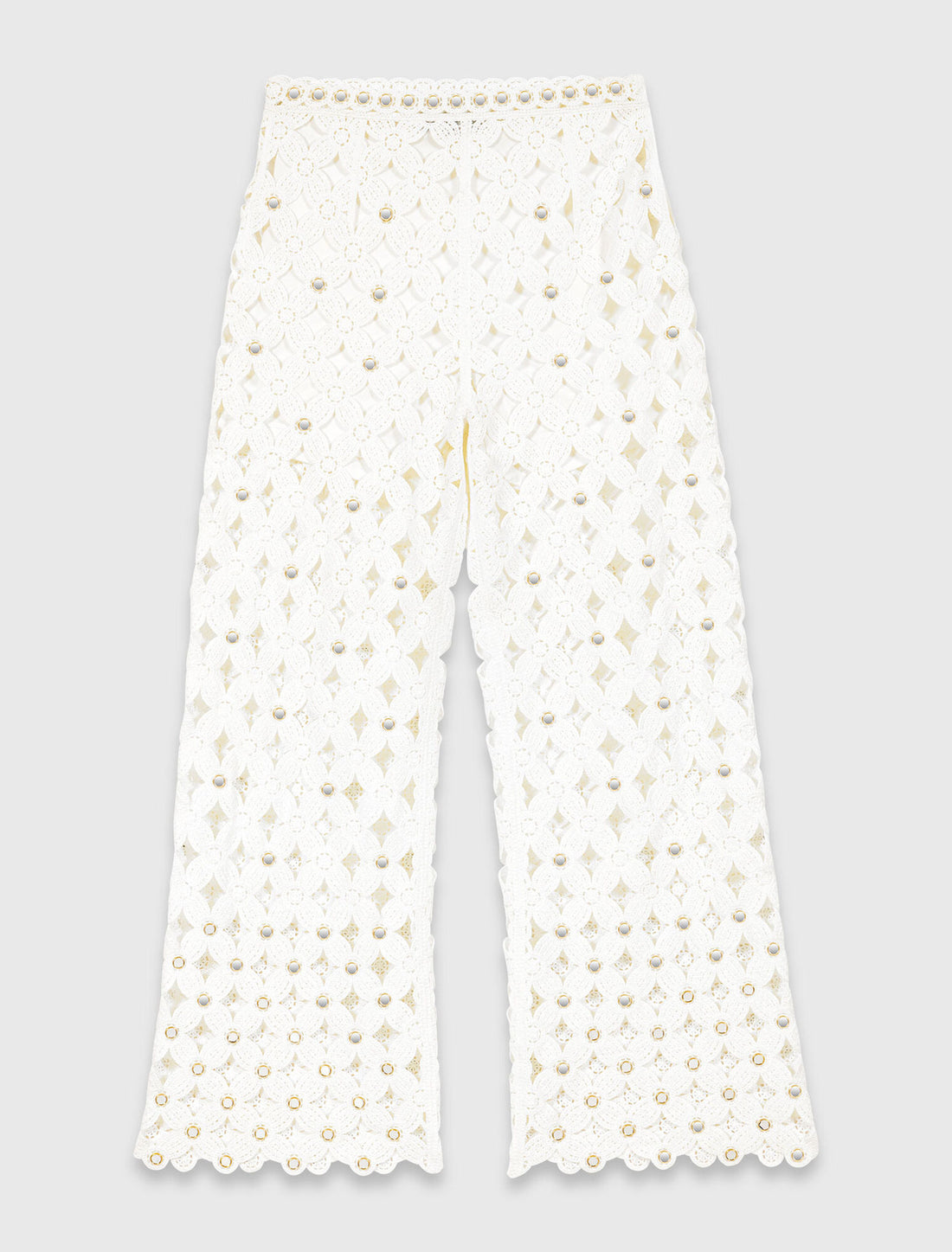 Pantalón de ganchillo con espejos