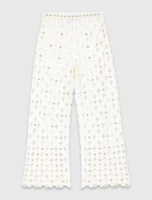 Pantalón de ganchillo con espejos