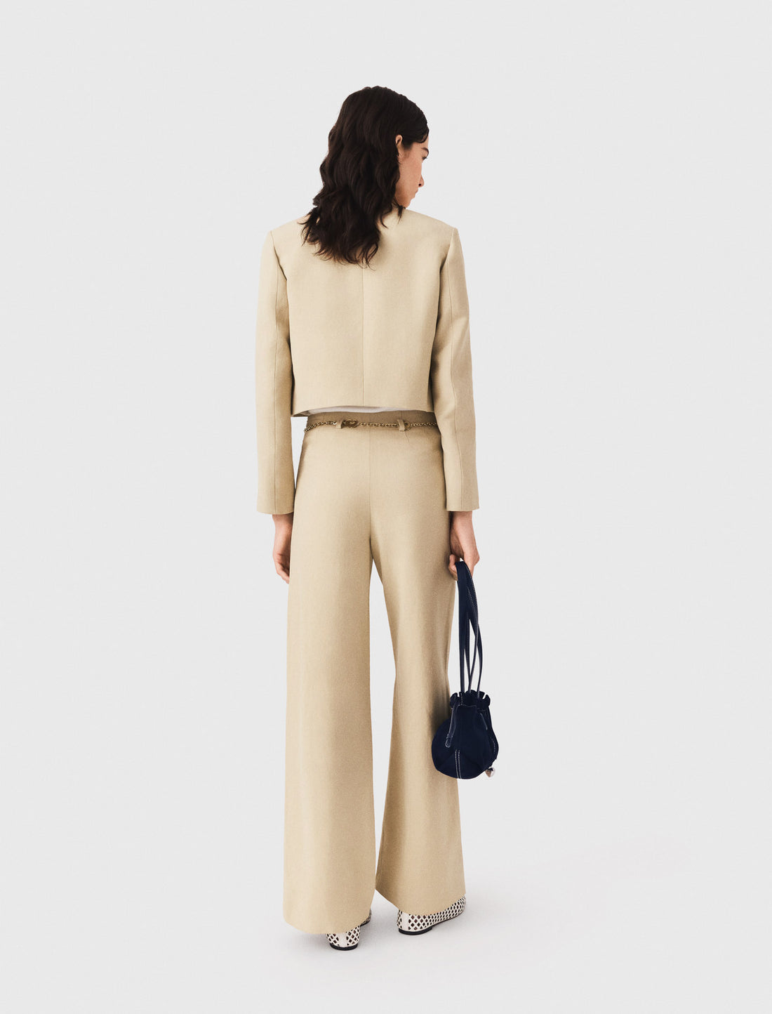 Pantalón de traje de lino mezcla