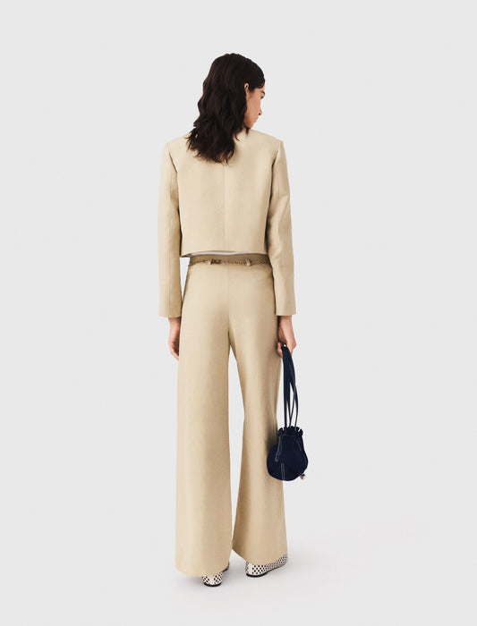 Pantalón de traje de lino mezcla