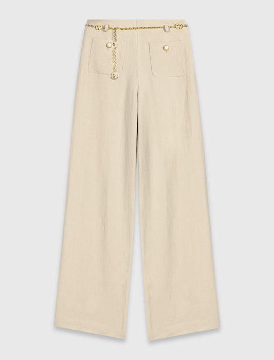 Pantalón de traje de lino mezcla