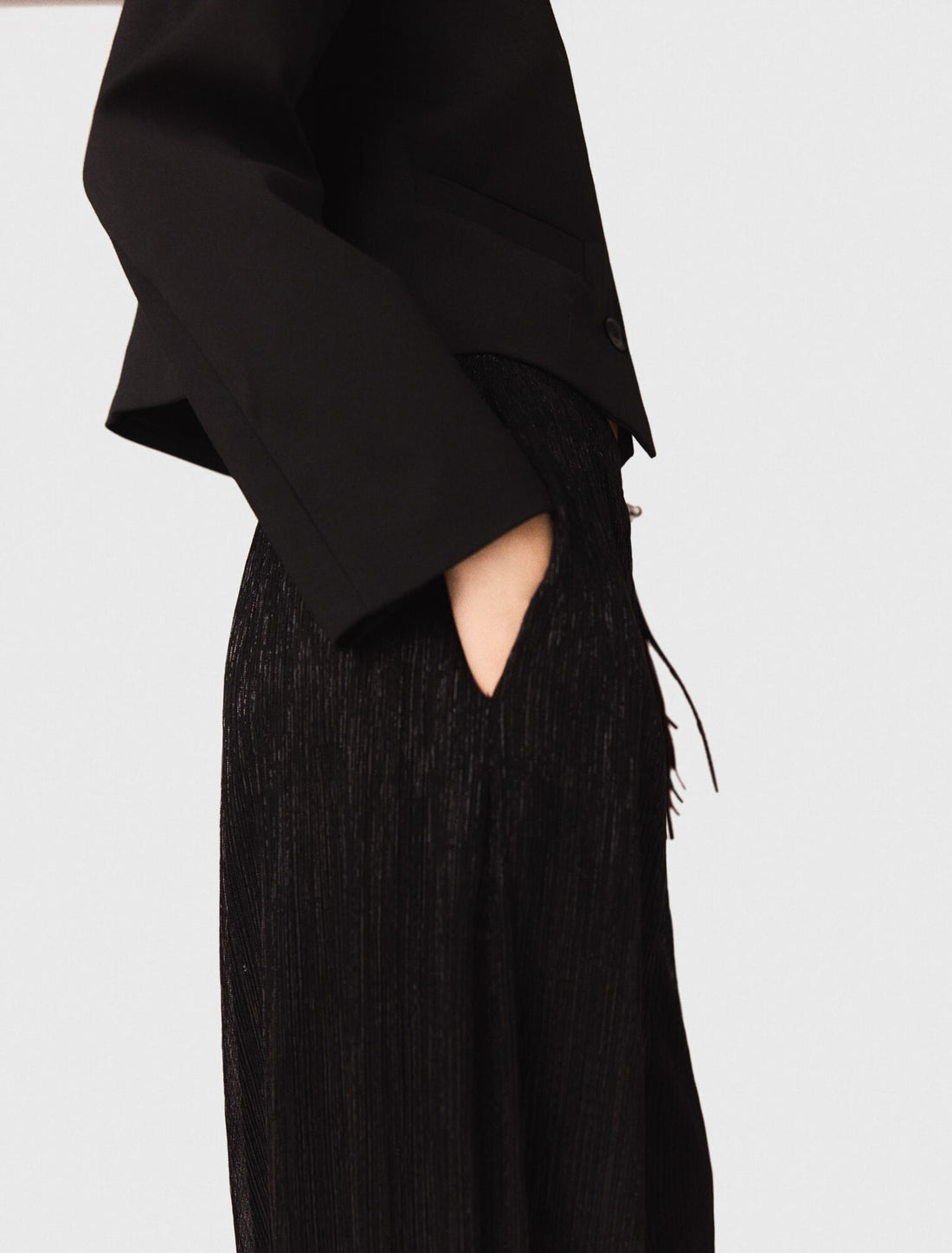 Pantalón sarouel metalizado