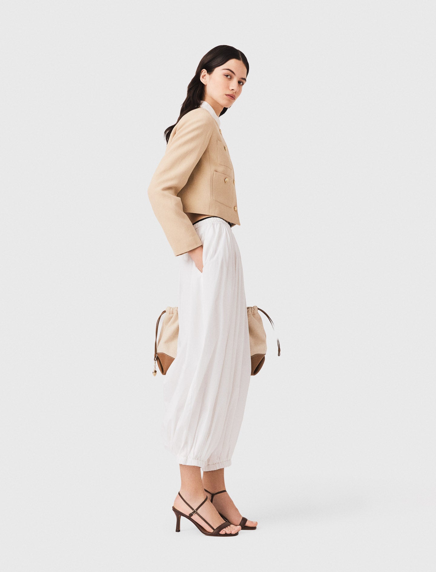 Pantalón sarouel de algodón