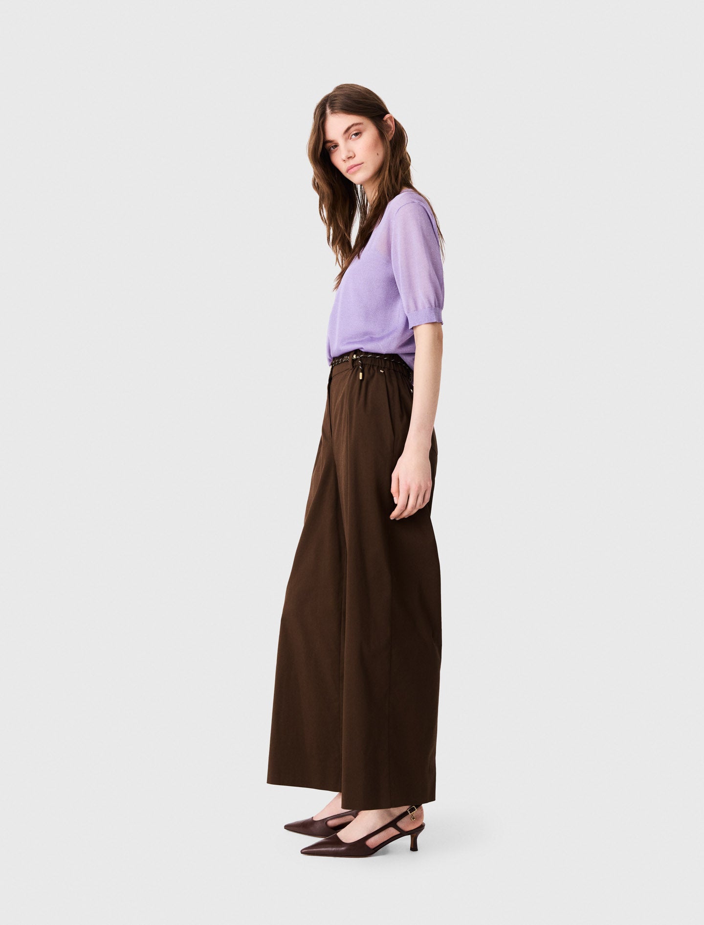 Pantalón ancho de algodón