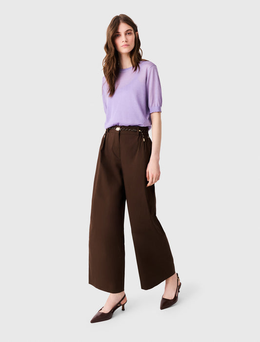 Pantalón ancho de algodón
