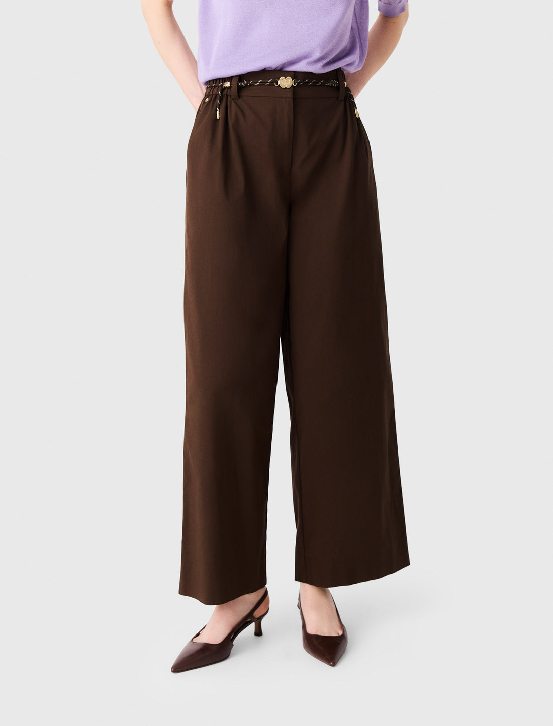 Pantalón ancho de algodón