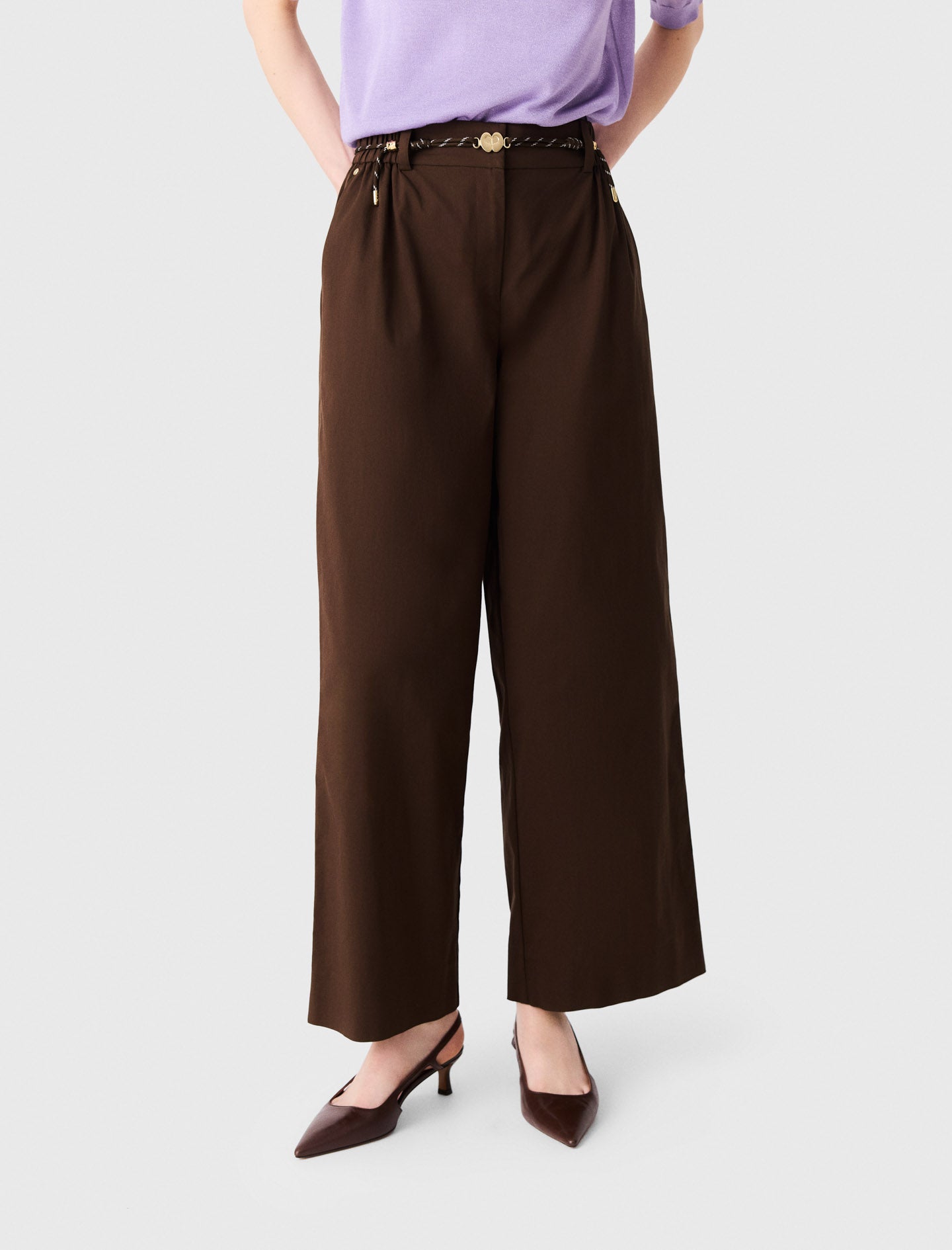 Pantalón ancho de algodón