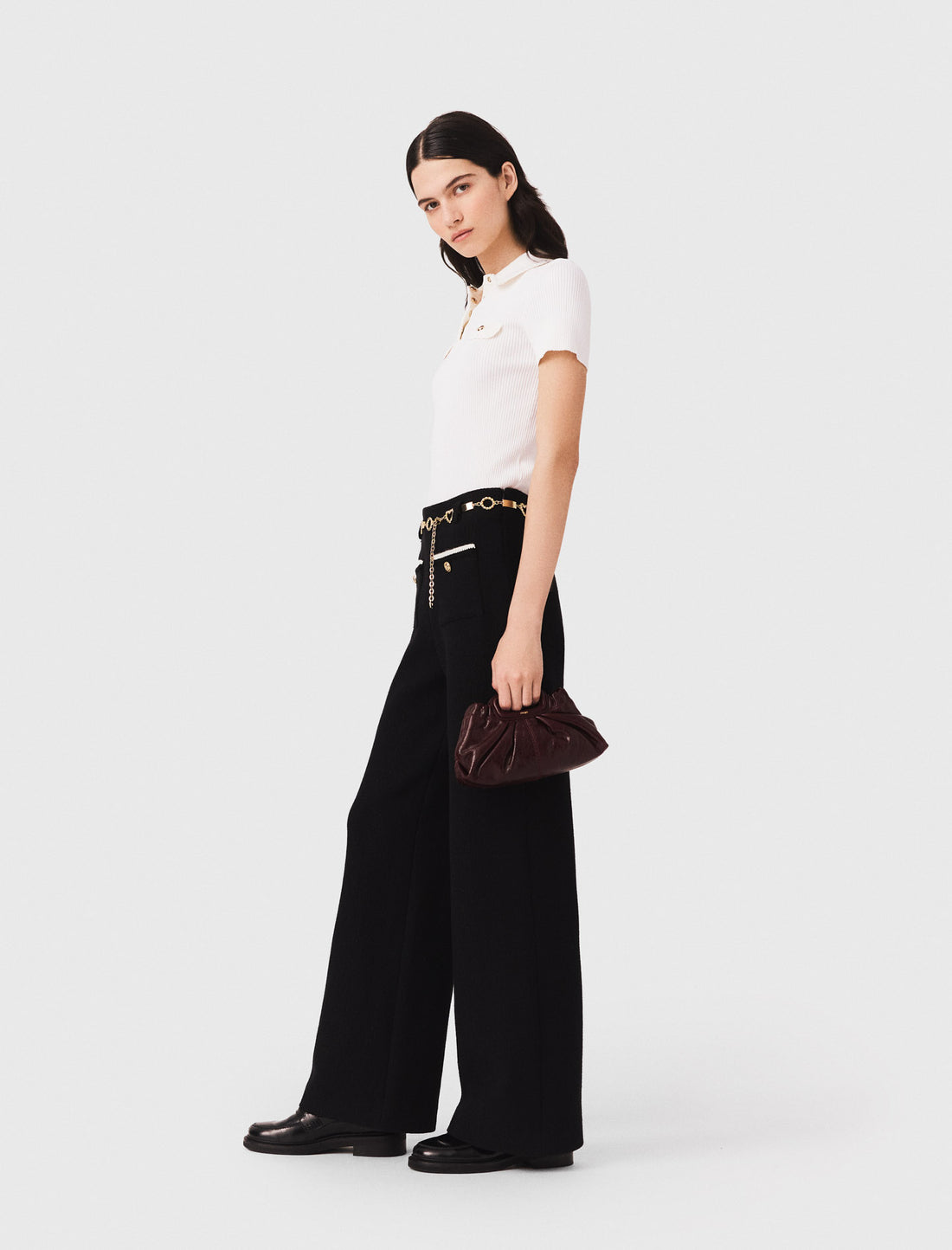 Pantalón tweed lurex