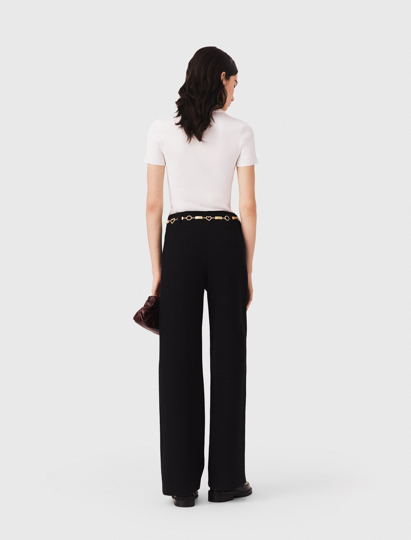 Pantalón tweed lurex