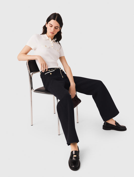 Pantalón tweed lurex