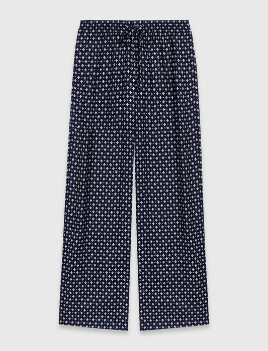 Pantalón estampado con strass
