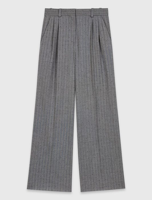 Pantalón de traje con strass