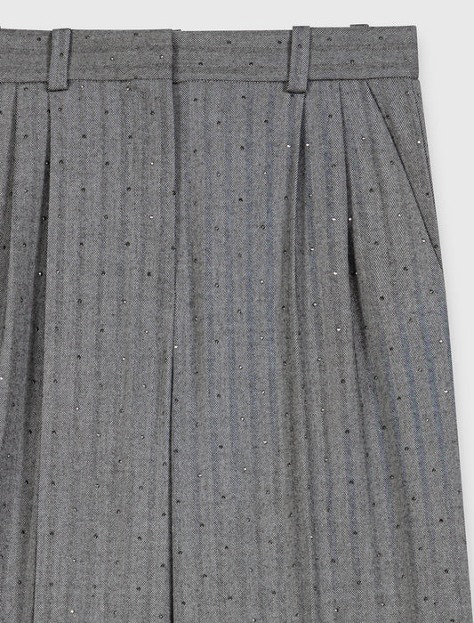 Pantalón de traje con strass