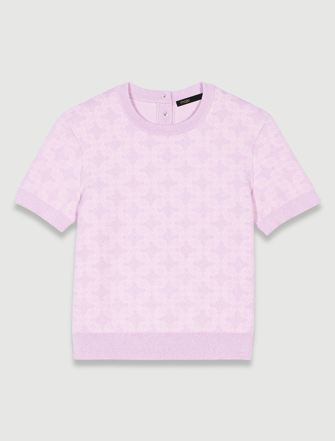 Jersey corto de punto jacquard