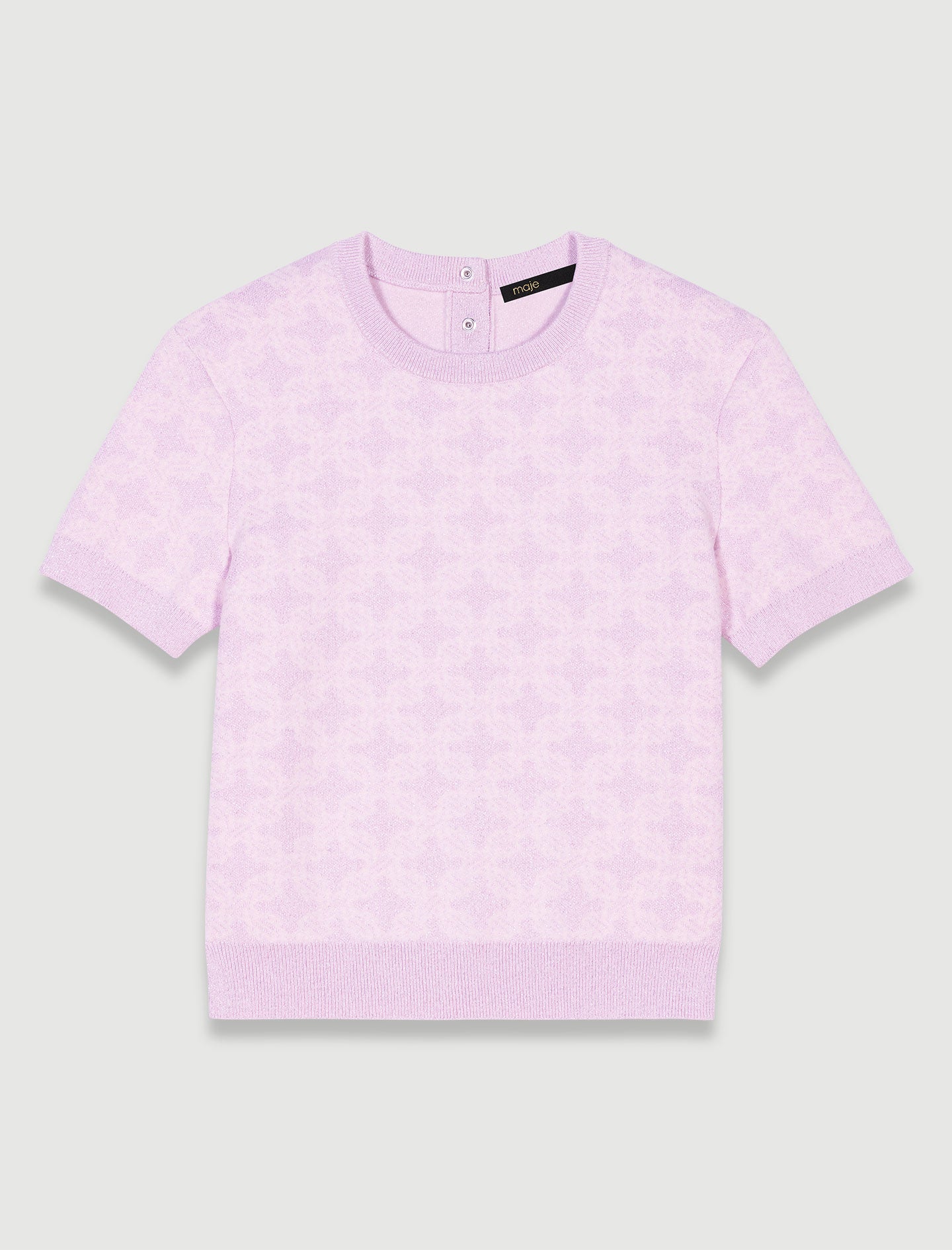 Jersey corto de punto jacquard